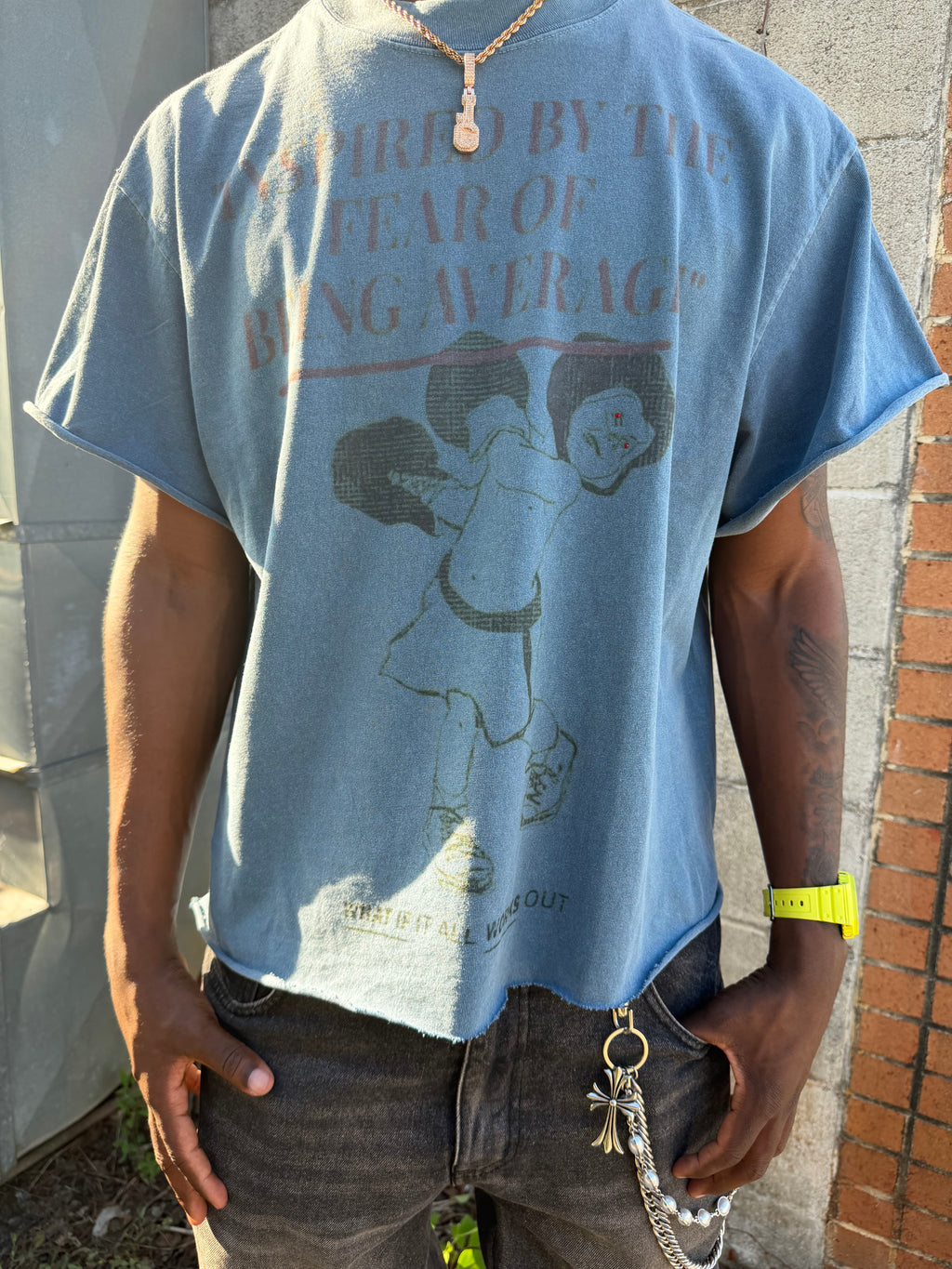 "Fear of Being Average" Vintage Washed Tee