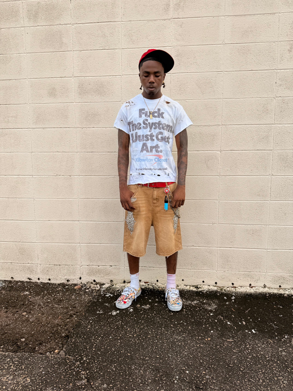 "F*ck The System" Vintage Washed Tee