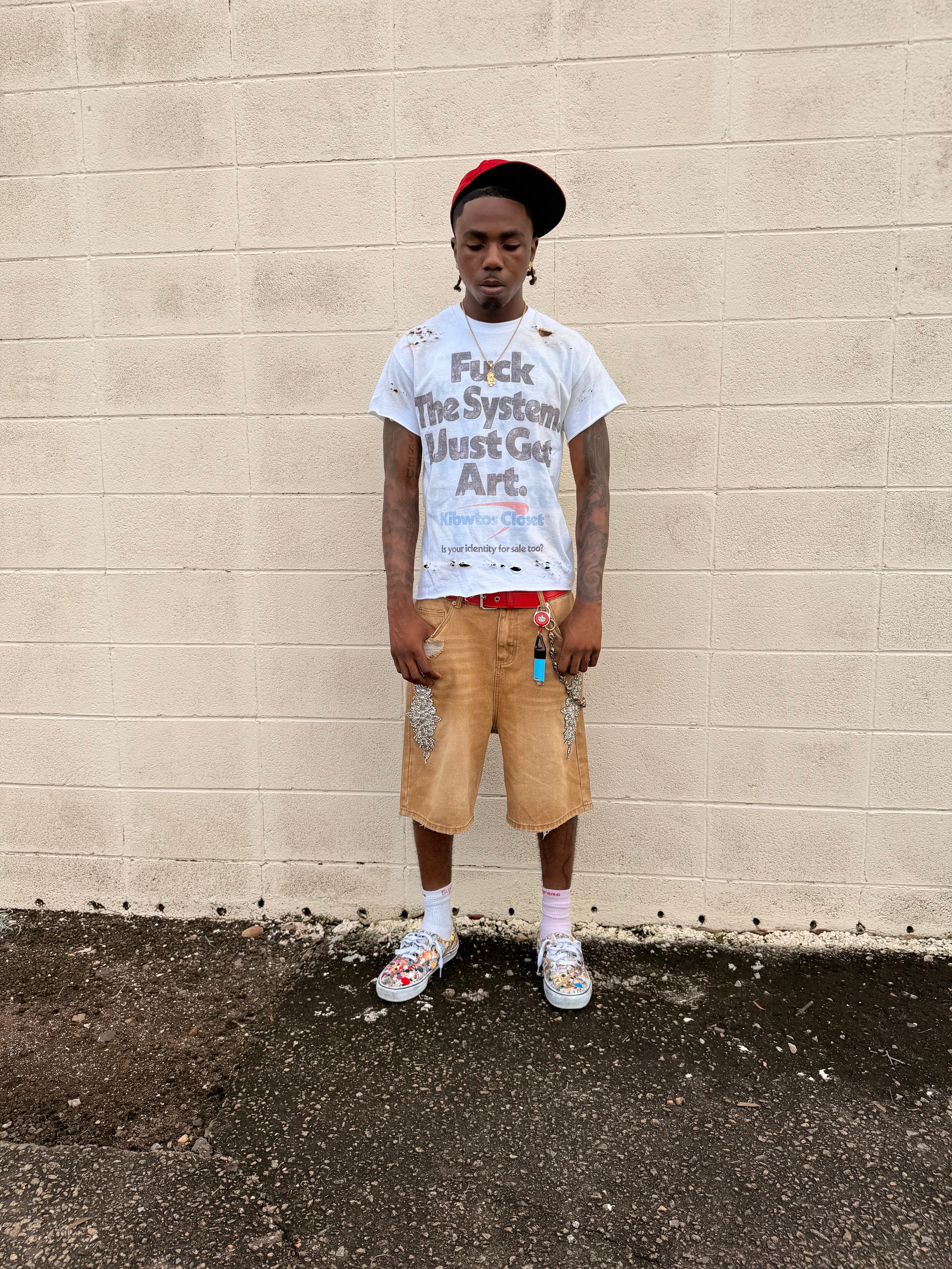 "F*ck The System" Vintage Washed Tee