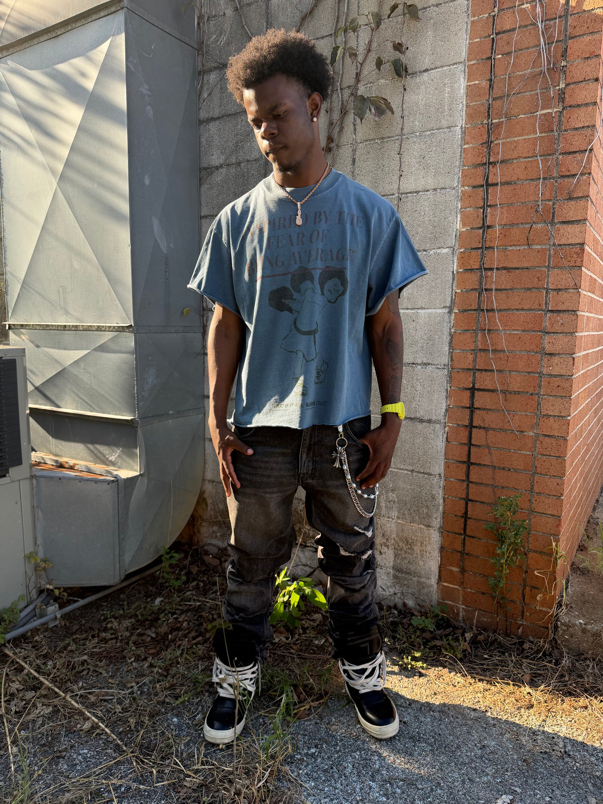"Fear of Being Average" Vintage Washed Tee