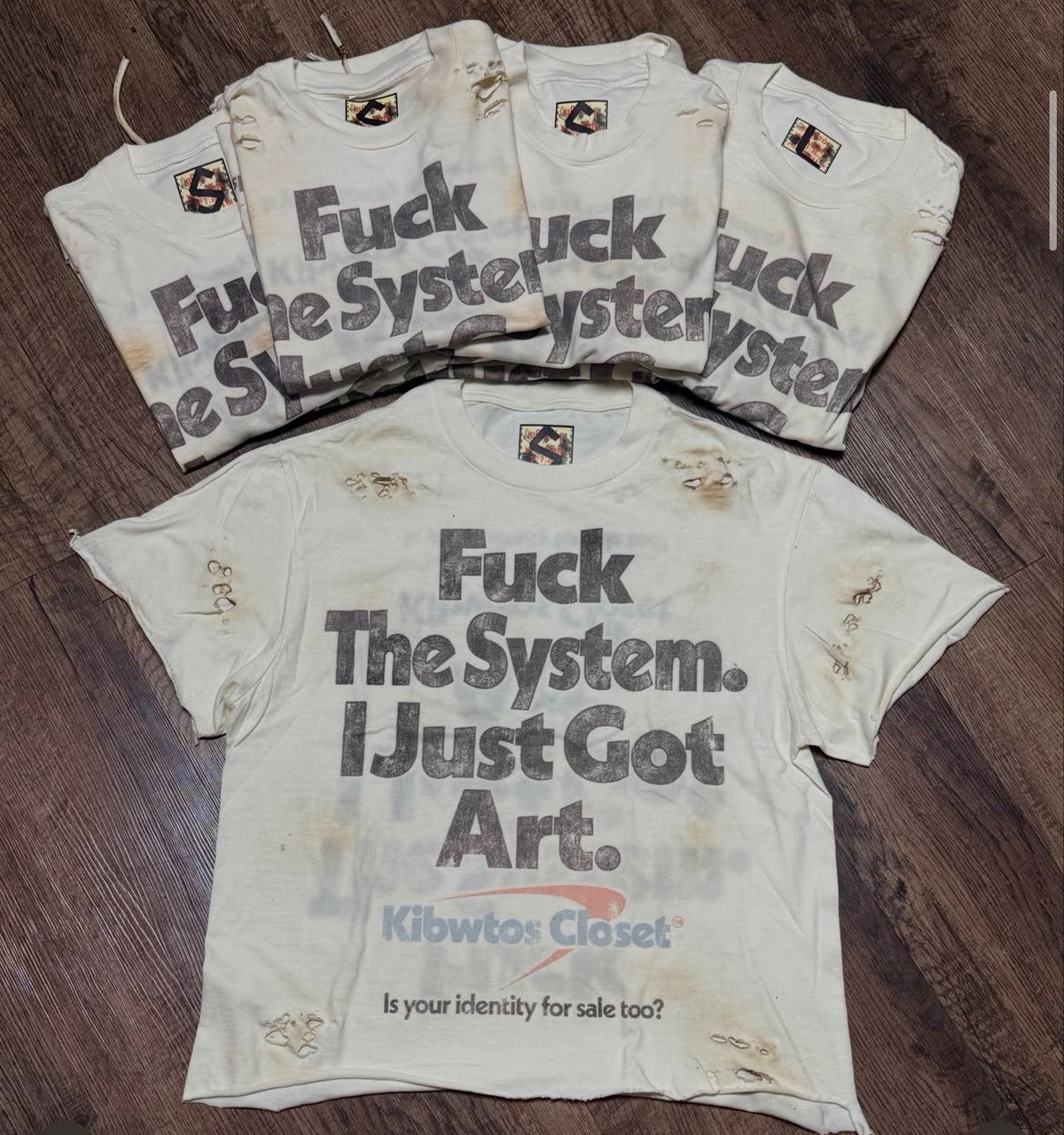 "F*ck The System" Vintage Washed Tee