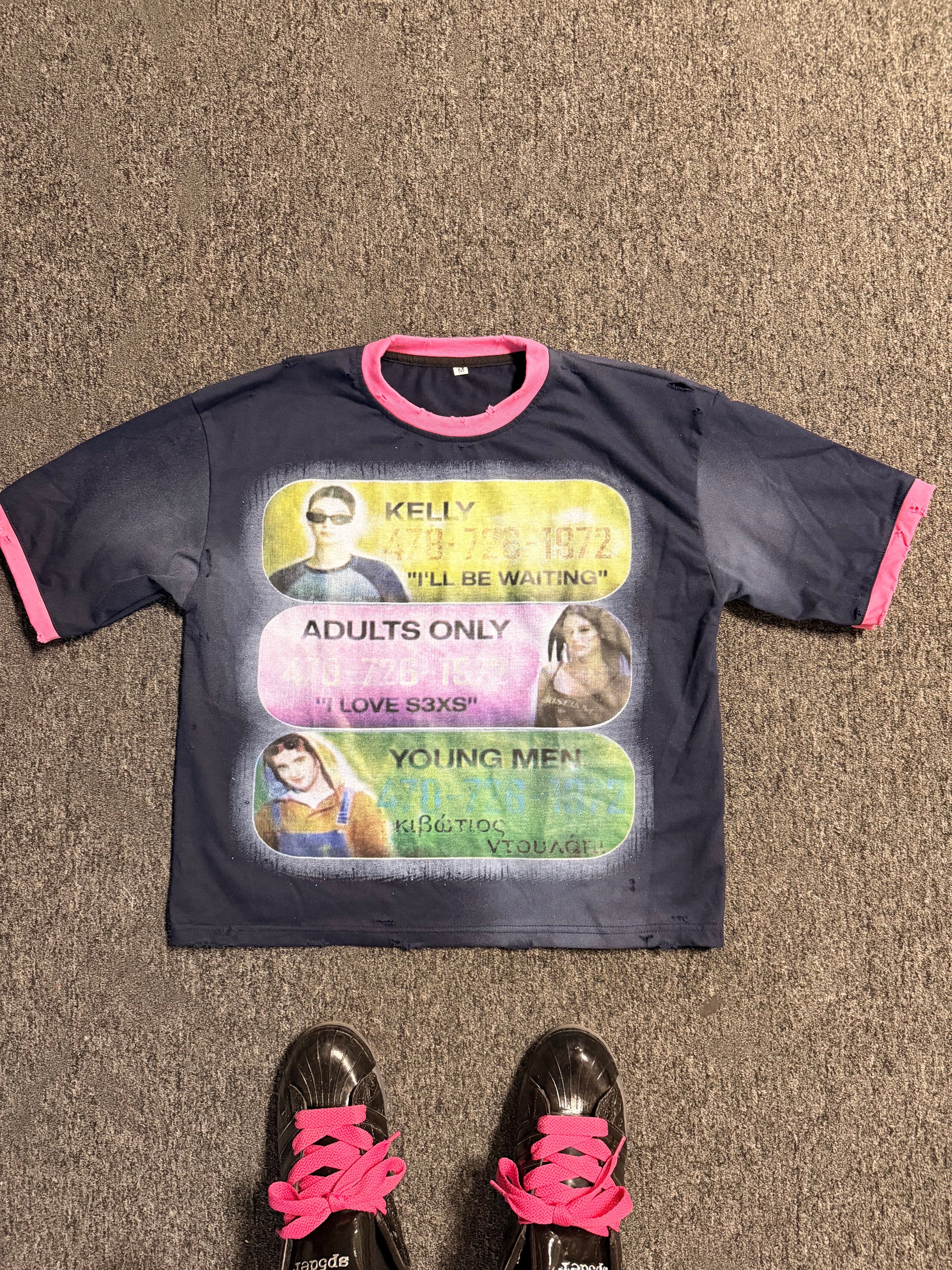 Kibwtos "Hotline" Distressed Tee