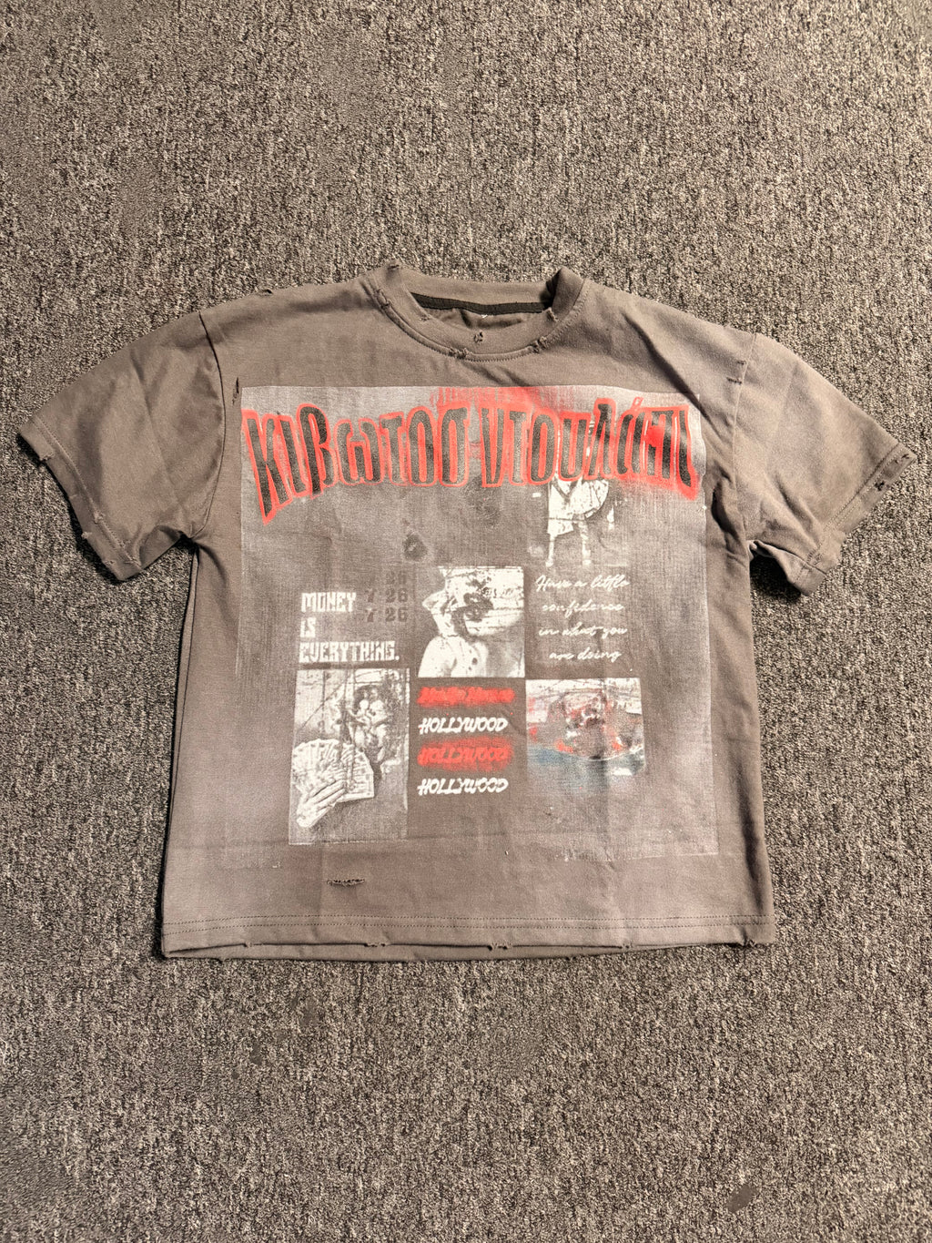 Kibwtos "Money Is Everything" Distressed Tee